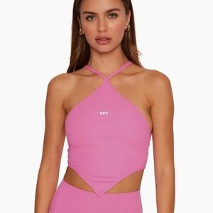 NWT SET ACTIVE SPORTBODY® HALTER CROSS BRA - PUCKER